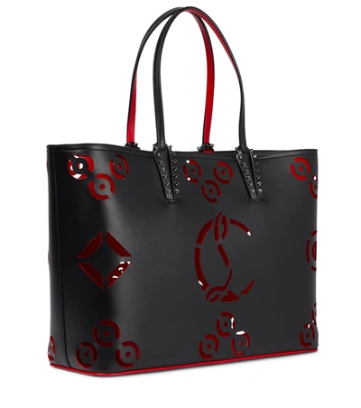 Shop Christian Louboutin Cabata Large Leather Tote In 黑色