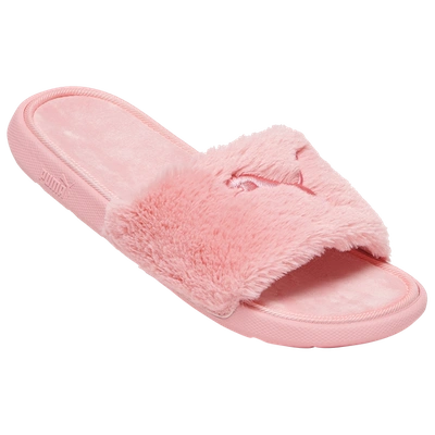 Puma Kids' Cool Cat Fluffy Faux Fur Slide Sandal In Pink | ModeSens