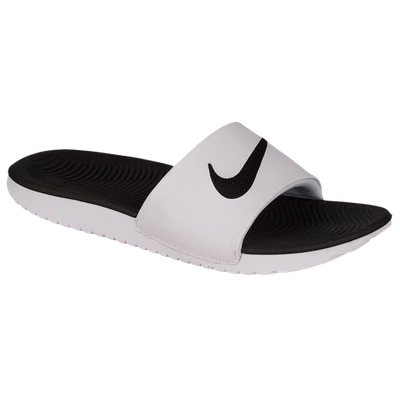 Shop Nike Boys  Kawa Slides In Black/white