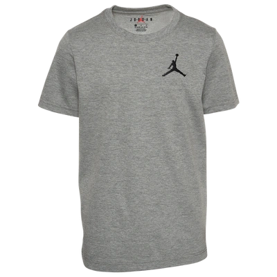 Shop Jordan Boys  Jumpman Air Emb T-shirt In Gray/gray