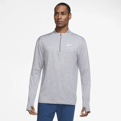 Shop Nike Mens  Dri-fit Top Half-zip In Smoke Grey/grey Fog/reflective Silver