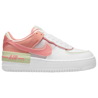 Shop Nike Womens  Air Force 1 Shadow In White/magic Ember/lime Ice