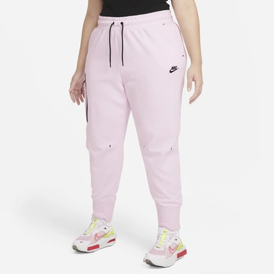 Shop Nike Womens  Nsw Tech Fleece Pants In Regal Pink/black