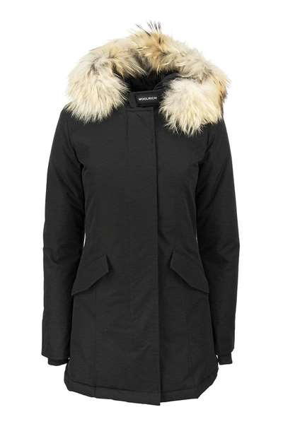 Shop Woolrich Arctic Parka Fur Racoon In Black