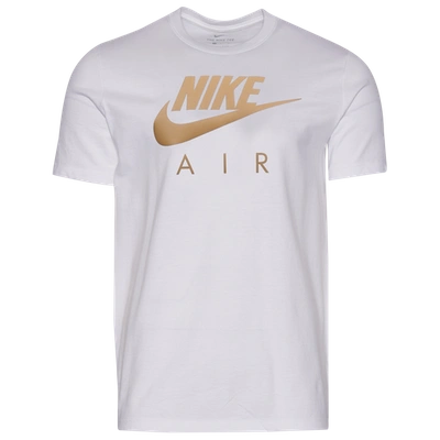 Nike Mens Air Reflective T-shirt In White/gold | ModeSens