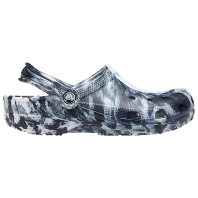 Shop Crocs Womens  Classic Marbled Clogs In Black/white