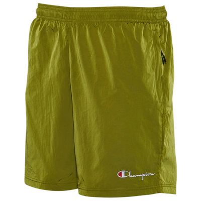 Champion Mens Nylon Warm Up Shorts In Light Green/white | ModeSens