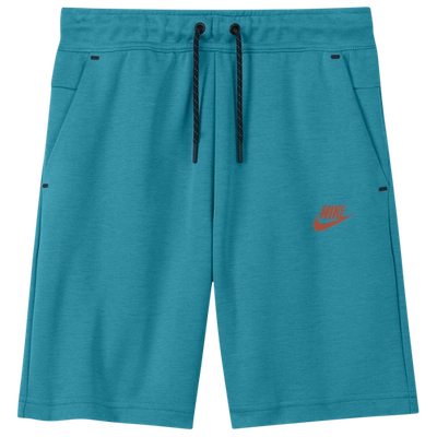 Shop Nike Boys  Nsw Tech Fleece Short In Blue/orange