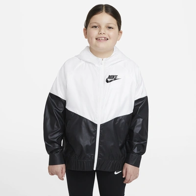 Nike Sportswear Windrunner Big Kids' (girls') Jacket (extended Size) In  Black/white | ModeSens