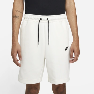 Shop Nike Mens  Tech Fleece Shorts In Beige/black