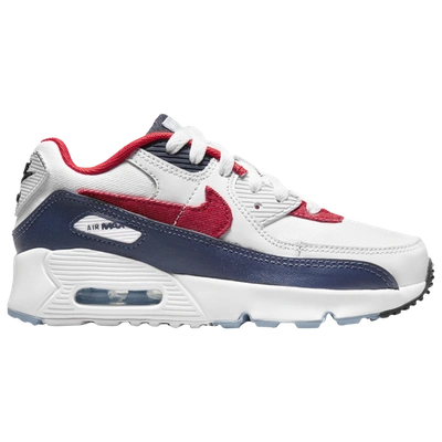 Shop Nike Boys  Air Max 90 In White/red/navy