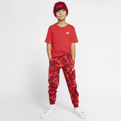 Shop Nike Boys  Nsw Futura T-shirt In Red/white