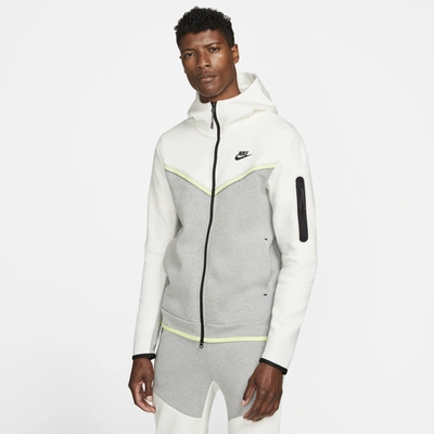 Shop Nike Mens  Tech Fleece Full-zip Hoodie In Grey/beige