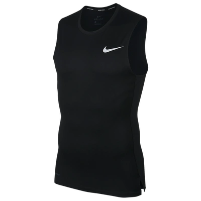 Shop Nike Mens  Pro Compression Sleeveless Top In Black/white