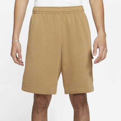 Shop Nike Mens  Cargo Club Shorts In Brown/white