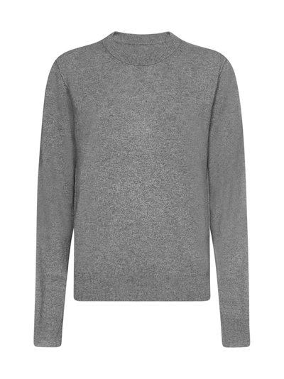 Shop Maison Margiela Crewneck Knit Sweater In Grey