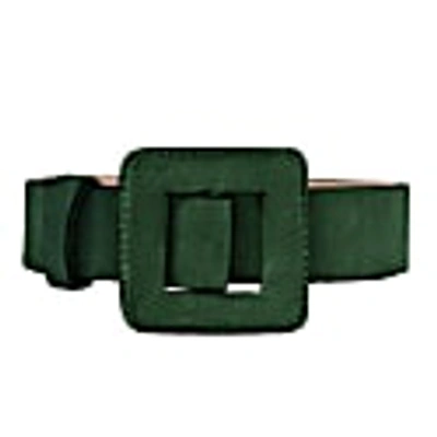 Beltbe Army Green Mini Square Buckle Belt In Buckle