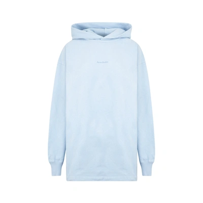 Shop Acne Studios Logo Hoodie Sweatshirt In Blue