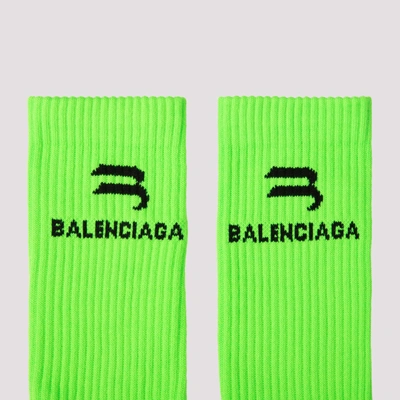 Shop Balenciaga Tennis Socks In Green