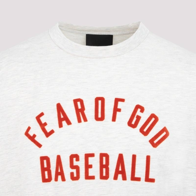 Shop Fear Of God Cotton Baseball T-shirt Tshirt In Nude &amp; Neutrals