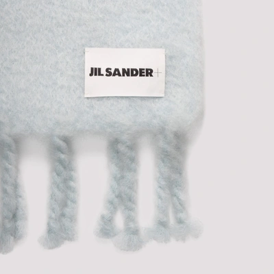 Shop Jil Sander Mohair And Wool Scarf In Blue