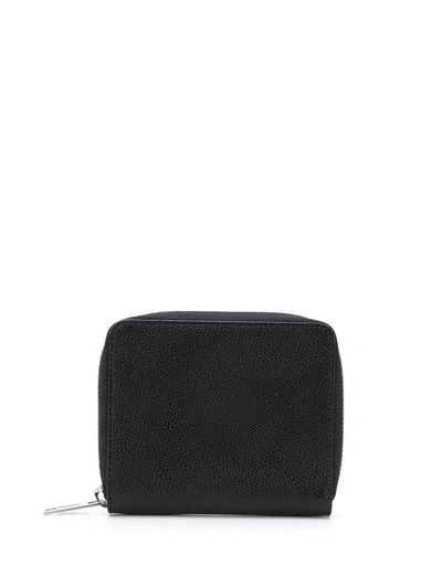 Shop Maison Margiela Zip-around Grainy Leather Wallet In Blue