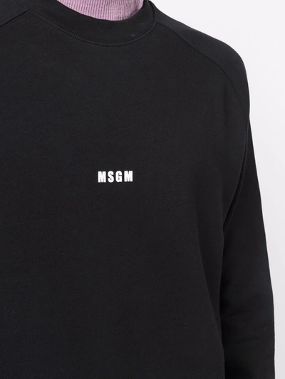 Shop Msgm Logo-print Sweatshirt In Mixed Colours