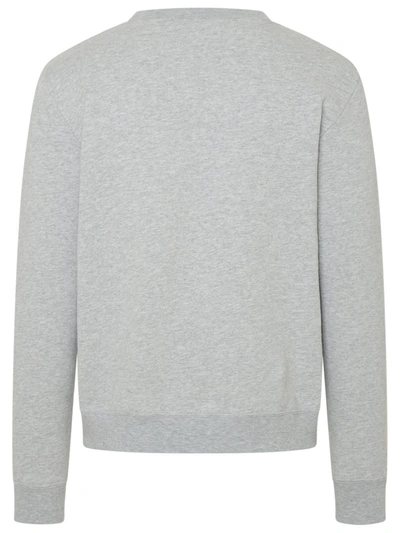 Shop Saint Laurent Grey Cotton Blend Snoopy Sweatshirt