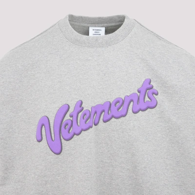 Shop Vetements Sweet Logo T-shirt Tshirt In Grey