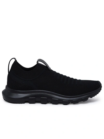 Shop Z Zegna Black Wool Techmerino Sneakers