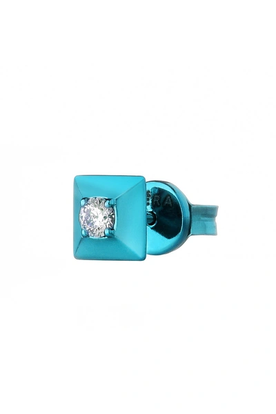 Shop Eéra Eera Mini Eéra 18k Single Earring With Diamond In Blue