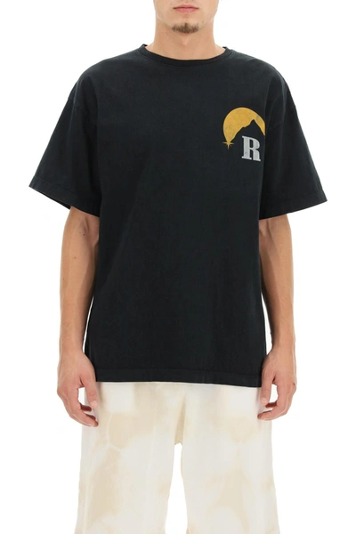 Shop Rhude Moonlight T-shirt In Black