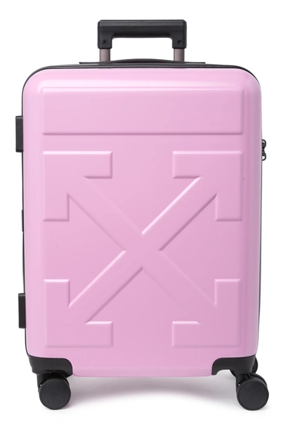 Shop Off-white Arrow Trolley Suitcase In Pink