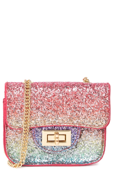 Shop Olivia Miller Glitter Crossbody Bag In Pink