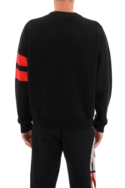 Shop Gcds Sweatshirt With Jacquard Logo In Black