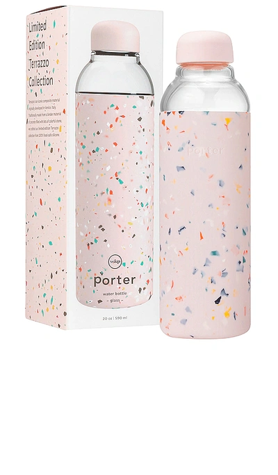 Shop W&p Porter Water Bottle In Pink Speckle