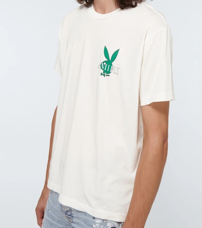 Shop Amiri Playboy Cover Cotton T-shirt In White