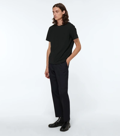 Moncler Soft Cotton Short Sleeve Crew Neck T-shirt In Black