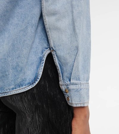 Shop Ganni Denim Shirt In Blue