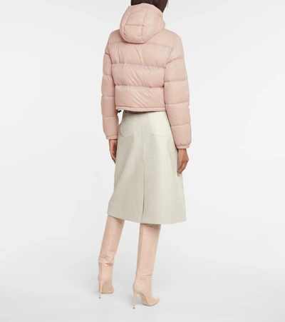 Moncler Bardanette Nylon Laque Down Jacket In Pink