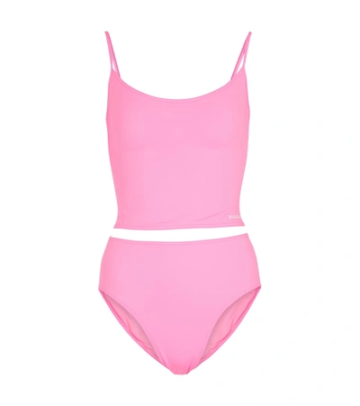 Shop Balenciaga Logo Tankini In Pink