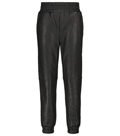 Shop Veronica Beard Wasia Leather Pants In Black