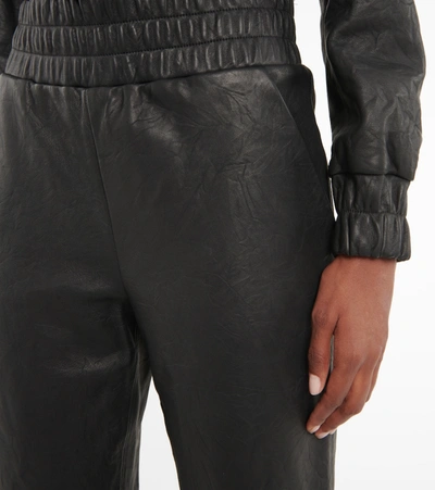 Shop Veronica Beard Wasia Leather Pants In Black