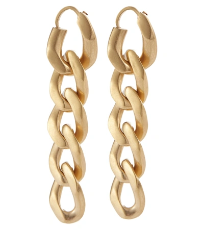 Shop Maison Margiela Chain-link Sterling Silver Earrings In Gold