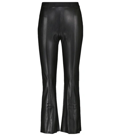 Shop Wolford Jenna Slim Faux Leather Pants In Black