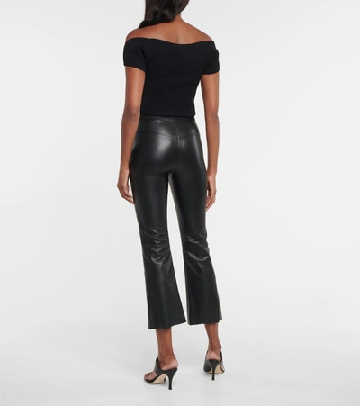 Shop Wolford Jenna Slim Faux Leather Pants In Black
