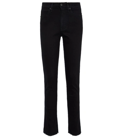 Shop 3x1 Kaya Skinny Split-cuff Jeans In Black