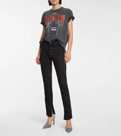 3x1 Kaya Skinny Split Vintage Hem Jeans In Black