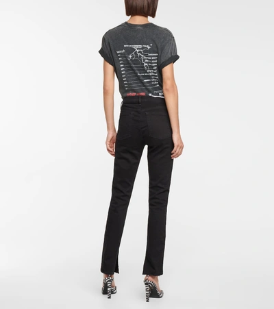 Shop 3x1 Kaya Skinny Split-cuff Jeans In Black