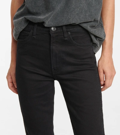 Shop 3x1 Kaya Skinny Split-cuff Jeans In Black